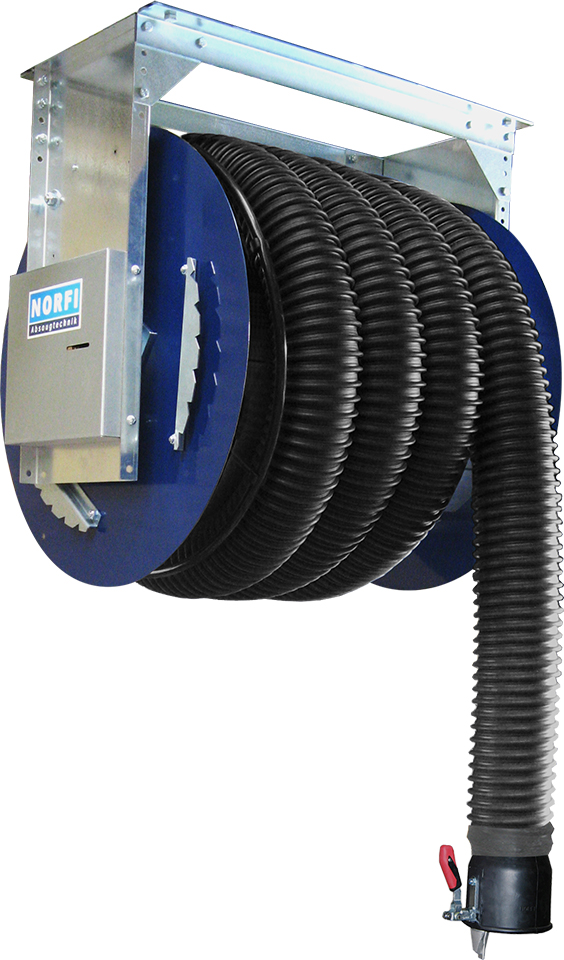 Bębnowy wyciąg spalin z napędem sprężynowym P5