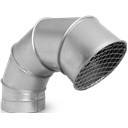 Wyrzutnia dachowa kolanowa z siatką ocynkowane BSILN