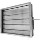 Przepustnica wielopłaszczyznowa pod siłownik PW-SI