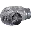 Tłumik elastyczny | wewnętrzne - ALNOR-FLEX | zewnętrzne - SLVD | bez uszczelki | SLEFL